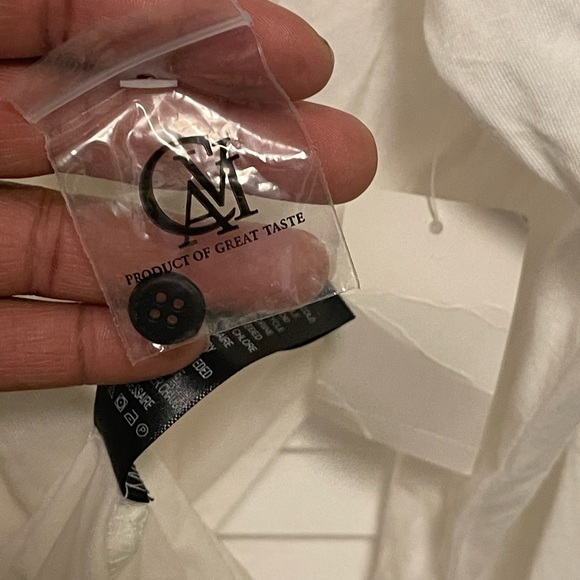 CAVI Shirt with Faux Leather Stripes in Shoulders Size 3XL*Available 9/5* - Picture 10 of 12